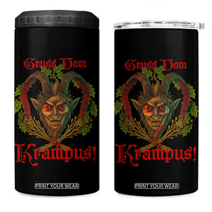 Nordic Christmas Krampus 4 in 1 Can Cooler Tumbler Gruss Vom Krampus Pagan Yule Xmas TS11 One Size: 16 oz Black Print Your Wear