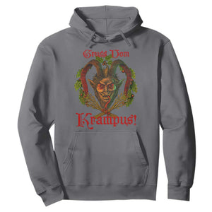 Nordic Christmas Krampus Hoodie Gruss Vom Krampus Pagan Yule Xmas TS11 Charcoal Print Your Wear