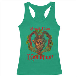 Nordic Christmas Krampus Racerback Tank Top Gruss Vom Krampus Pagan Yule Xmas TS11 Irish Green Print Your Wear