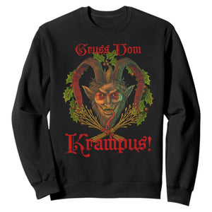 Nordic Christmas Krampus Sweatshirt Gruss Vom Krampus Pagan Yule Xmas TS11 Black Print Your Wear