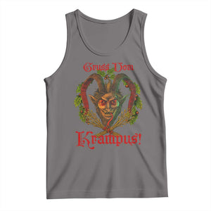 Nordic Christmas Krampus Tank Top Gruss Vom Krampus Pagan Yule Xmas TS11 Deep Heather Print Your Wear