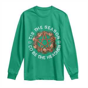 Tis The Season To Be The Heathen Long Sleeve Shirt Pagan Christmas Yule Holiday TS11 Irish Green Print Your Wear