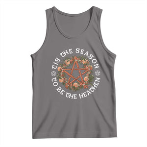 Tis The Season To Be The Heathen Tank Top Pagan Christmas Yule Holiday TS11 Deep Heather Print Your Wear