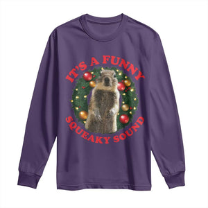 Funny Christmas Vacation Squirrel Movie Long Sleeve Shirt It Is A Funny Squeaky Sound Xmas Wreath TS11 Purple Print Your Wear
