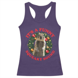 Funny Christmas Vacation Squirrel Movie Racerback Tank Top It Is A Funny Squeaky Sound Xmas Wreath TS11 Purple Print Your Wear