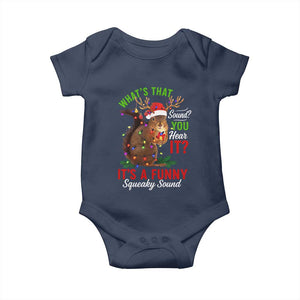 Funny Christmas Vacation Squirrel Movie Baby Onesie Whats That Sound You Hear It It Is A Funny Squeaky Sound TS11 Navy Print Your Wear