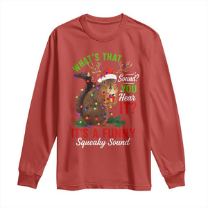 Funny Christmas Vacation Squirrel Movie Long Sleeve Shirt Whats That Sound You Hear It It Is A Funny Squeaky Sound TS11 Red Print Your Wear