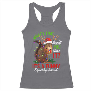 Funny Christmas Vacation Squirrel Movie Racerback Tank Top Whats That Sound You Hear It It Is A Funny Squeaky Sound TS11 Charcoal Print Your Wear