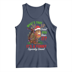 Funny Christmas Vacation Squirrel Movie Tank Top Whats That Sound You Hear It It Is A Funny Squeaky Sound TS11 Navy Print Your Wear