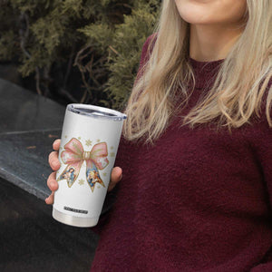 Jesus Christmas Coquette Bow Nativity Bible Verse Christian Tumbler Cup TS11 Print Your Wear
