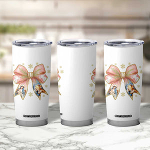 Jesus Christmas Coquette Bow Nativity Bible Verse Christian Tumbler Cup TS11 Print Your Wear