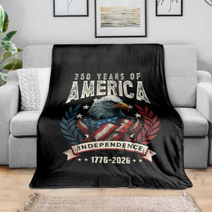 250 Years Of America Throw Blanket 250th American Anniversary Independence Bald Eagle TS11 Print Your Wear