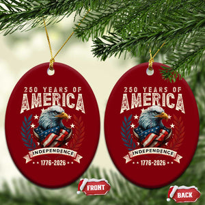250 Years Of America Ceramic Ornament 250th American Anniversary Independence Bald Eagle TS11 Print Your Wear