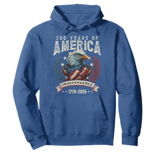 250 Years Of America Hoodie 250th American Anniversary Independence Bald Eagle TS11 Royal Blue Print Your Wear