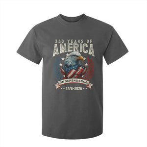 250 Years Of America T Shirt For Kid 250th American Anniversary Independence Bald Eagle TS11 Dark Heather Print Your Wear