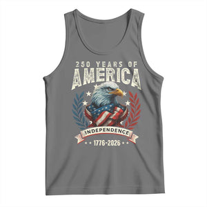 250 Years Of America Tank Top 250th American Anniversary Independence Bald Eagle TS11 Black Heather Print Your Wear