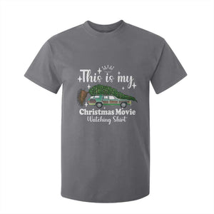 This Is My Christmas Movie Watching T Shirt For Kid Vintage Xmas Tree Car TS11 Charcoal Print Your Wear