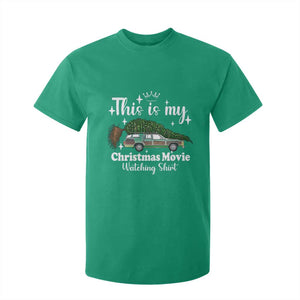 This Is My Christmas Movie Watching T Shirt For Kid Vintage Xmas Tree Car TS11 Irish Green Print Your Wear