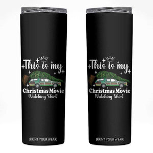 This Is My Christmas Movie Watching Skinny Tumbler Vintage Xmas Tree Car TS11 Black Print Your Wear