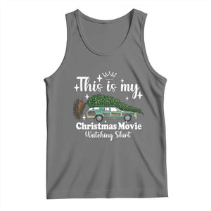 This Is My Christmas Movie Watching Tank Top Vintage Xmas Tree Car - Print Your Wear