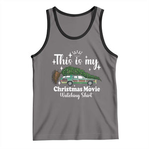 This Is My Christmas Movie Watching Tank Top Vintage Xmas Tree Car TS11 Deep Heather Black Print Your Wear