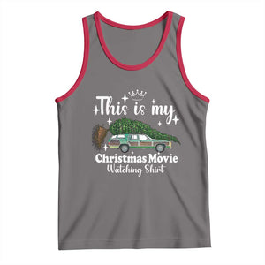 This Is My Christmas Movie Watching Tank Top Vintage Xmas Tree Car TS11 Deep Heather Red Print Your Wear