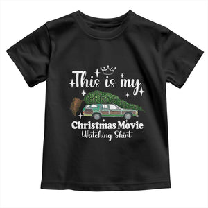 This Is My Christmas Movie Watching Toddler T Shirt Vintage Xmas Tree Car TS11 Black Print Your Wear