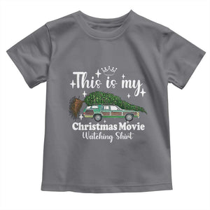This Is My Christmas Movie Watching Toddler T Shirt Vintage Xmas Tree Car TS11 Charcoal Print Your Wear