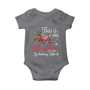 This Is My Christmas Movie Watching Baby Onesie Vintage Red Truck TS11 Charcoal Print Your Wear