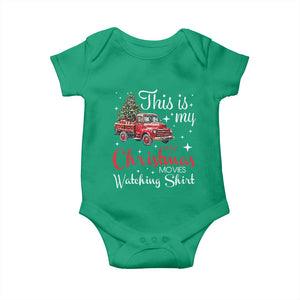 This Is My Christmas Movie Watching Baby Onesie Vintage Red Truck TS11 Irish Green Print Your Wear