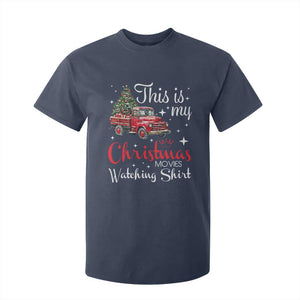 This Is My Christmas Movie Watching T Shirt For Kid Vintage Red Truck TS11 Navy Print Your Wear