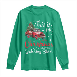 This Is My Christmas Movie Watching Long Sleeve Shirt Vintage Red Truck TS11 Irish Green Print Your Wear