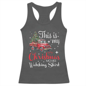 This Is My Christmas Movie Watching Racerback Tank Top Vintage Red Truck TS11 Dark Heather Print Your Wear