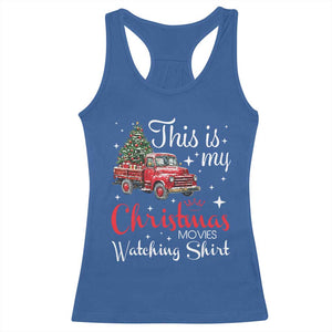 This Is My Christmas Movie Watching Racerback Tank Top Vintage Red Truck TS11 Royal Blue Print Your Wear