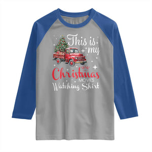 This Is My Christmas Movie Watching Raglan Shirt Vintage Red Truck TS11 Sport Gray Royal Print Your Wear