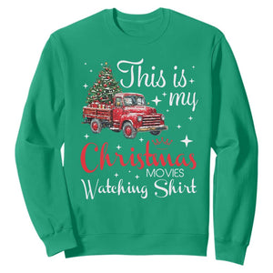 This Is My Christmas Movie Watching Sweatshirt Vintage Red Truck TS11 Irish Green Print Your Wear