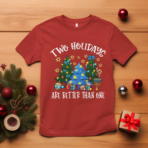 Christmas Hanukkah T Shirt Two Holidays Are Better Than One Christmukkah Tree TS11 Red Print Your Wear