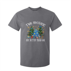 Christmas Hanukkah T Shirt For Kid Two Holidays Are Better Than One Christmukkah Tree TS11 Charcoal Print Your Wear