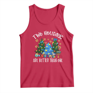 Christmas Hanukkah Tank Top Two Holidays Are Better Than One Christmukkah Tree TS11 Red Print Your Wear