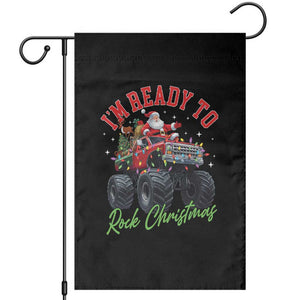 Christmas Monster Truck Garden Flag I Am Ready To Rock Xmas Santa TS11 Black Print Your Wear