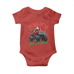 Christmas Monster Truck Baby Onesie I Am Ready To Rock Xmas Santa TS11 Red Print Your Wear