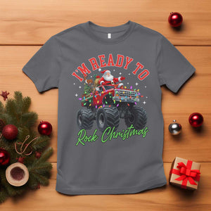 Christmas Monster Truck T Shirt I Am Ready To Rock Xmas Santa TS11 Charcoal Print Your Wear