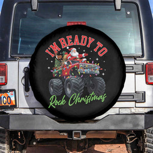 Christmas Monster Truck Spare Tire Cover I Am Ready To Rock Xmas Santa TS11 No hole Black Print Your Wear