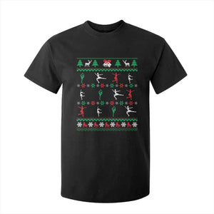 Funny Christmas Figure Ice Skating Skater T Shirt For Kid TS11 Black Print Your Wear