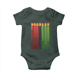 The 7 Principles Of Kwanzaa Baby Onesie Kinara Candles African Heritage TS11 Print Your Wear
