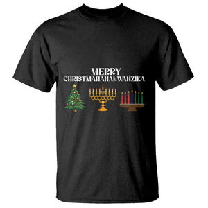 Merry Christmahanakwanzika T Shirt Christmas Hanukkah Kwanzaa TS11 Black Print Your Wear