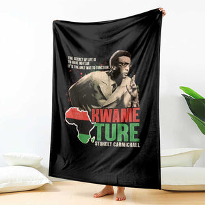 Stokely Carmichael Quote Throw Blanket The Secret Of Life Is To Have No Fear It's The Only Way To Function TS11 Print Your Wear