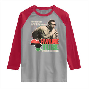 Stokely Carmichael Quote Raglan Shirt The Secret Of Life Is To Have No Fear It's The Only Way To Function TS11 Sport Gray Red Print Your Wear
