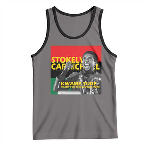 Stokely Carmichael Quote Tank Top Ready For The Revolution Black History Month TS11 Deep Heather Black Print Your Wear