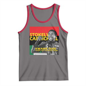 Stokely Carmichael Quote Tank Top Ready For The Revolution Black History Month TS11 Deep Heather Red Print Your Wear
